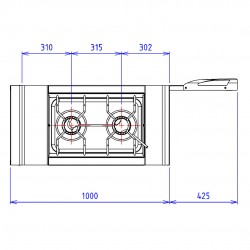 ABM5 2 FEUX 9KW PLACARD FERME