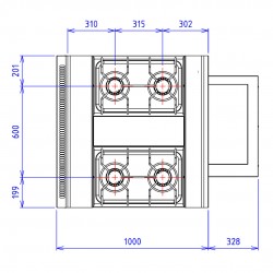 ABM2 4 FEUX 9KW FOUR ELEC