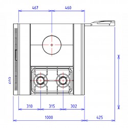 ABM1 2 FEUX 9K GCH + PC PLACARD FERME Feux à gauche