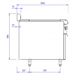 CAPIC - GRANDE CUISINE AM4 COUP DE FEU 8kW PLACARD FERME