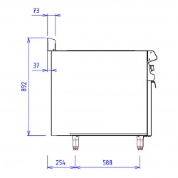 CAPIC - 4 PLAQ ELEC CARREE - CHARC ABM3 - BASCULANTES - FOUR ELEC