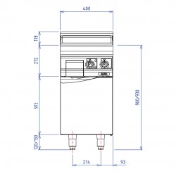 CAPIC - CHARC ABM9I INOX LISSE ELEC - PLAQUE 400X550 PLACARD FERME