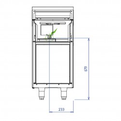 CAPIC - CHARC ABM9I INOX LISSE ELEC - PLAQUE 400X550 PLACARD FERME