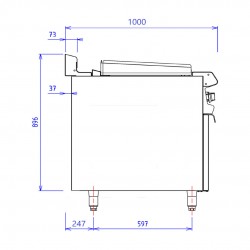 CAPIC - ABM9I INOX LISSE GAZ - PLAQUE 400X550 PLACARD FERME