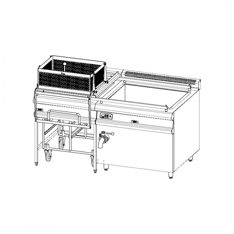 CAPIC - FRITEUSE 3085 ELEC 54 KW - CAPACITE 78 LITRES - SILO A GAUCHE