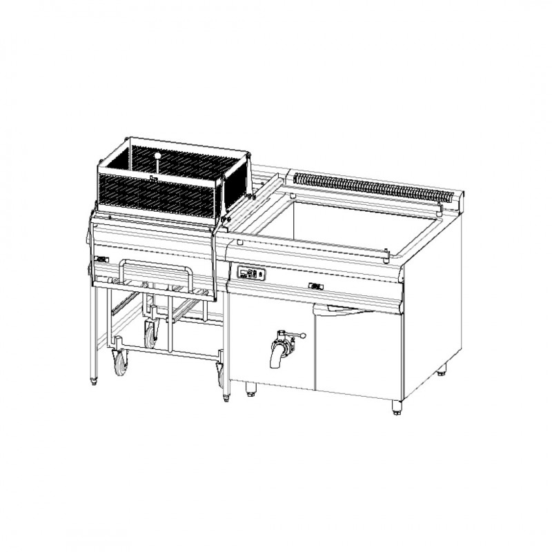 CAPIC - FRITEUSE 3085 GAZ 64 KW - CAPACITE 90 LITRES - SILO A GAUCHE