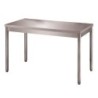 TABLE CENTRALE DEMONTABLE INOX 304, PIEDS RONDS,  L 2 000 P 700 H 850