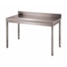 TABLE ADOSSEE DEMONTABLE INOX 304, PIEDS RONDS,  L 1 800 P 700 H 850