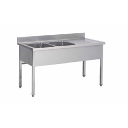 PLONGE INOX SOUDEE 2 BACS...