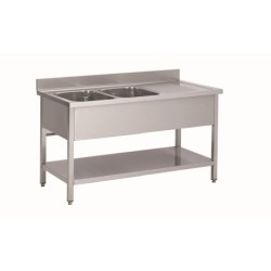 PLONGE INOX SOUDEE 2 BACS...