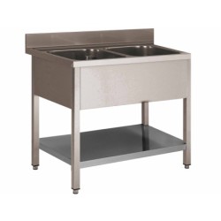 PLONGE INOX SOUDEE 2 BACS...