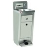 LAVE-MAINS AUTONOME INOX 304 COMMANDE PAR PEDALE DOSEUR SAVON + BOITE A PAPIER + 2 JERRICANS 10L