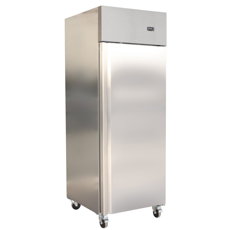 ARMOIRE REFRIGEREE INOX A ECONOMIE D'ENERGIE 600L -18°C/-22°C, CLASSE 5, 1 PORTE PLEINE