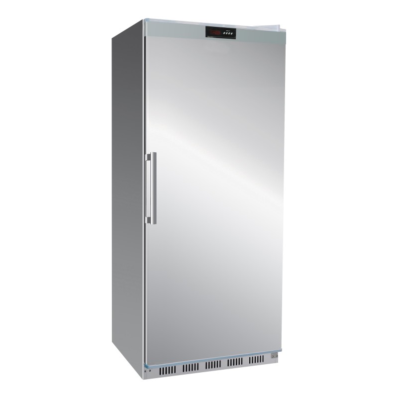 ARMOIRE REFRIGEREE EXT INOX, INT ABS, +2/+8°C, AVEC 3+1 CLAYETTES, FERMETURE A CLE,