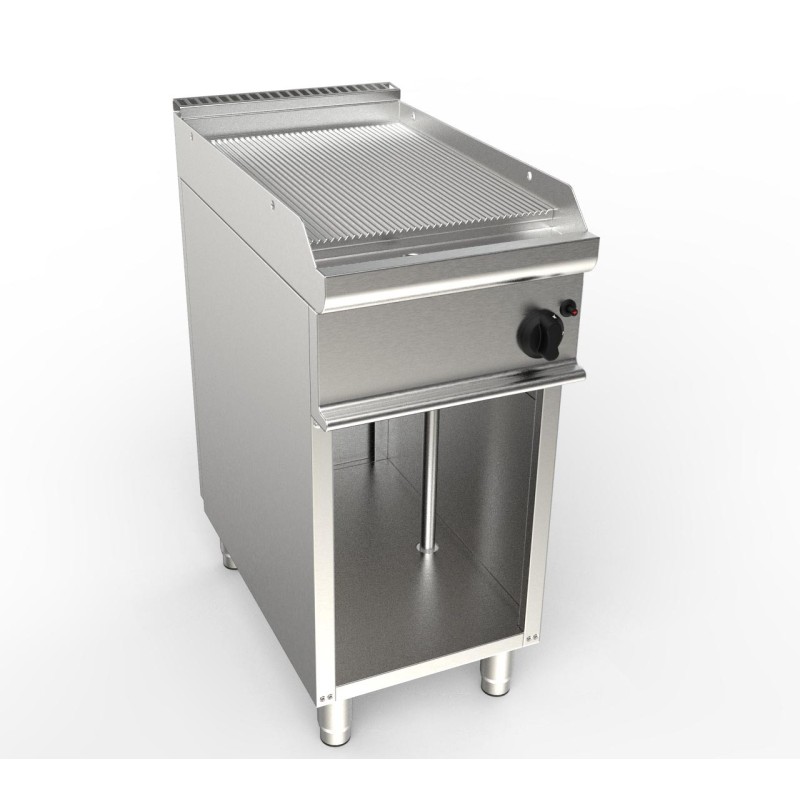FRY-TOP GAZ NERVUREE SUR PLACARD OUVERT