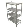 RAYONNAGE LINEAIRE ALU 5752X373 H.1700 5 NIV. POLY, L 5 752  - P 373  - H 1 700