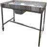 TABLE DE POUSSAGE INOX 304, AVEC GRILLE PERFOREE AMOVIBLE, L 1 200 P 700 H 900